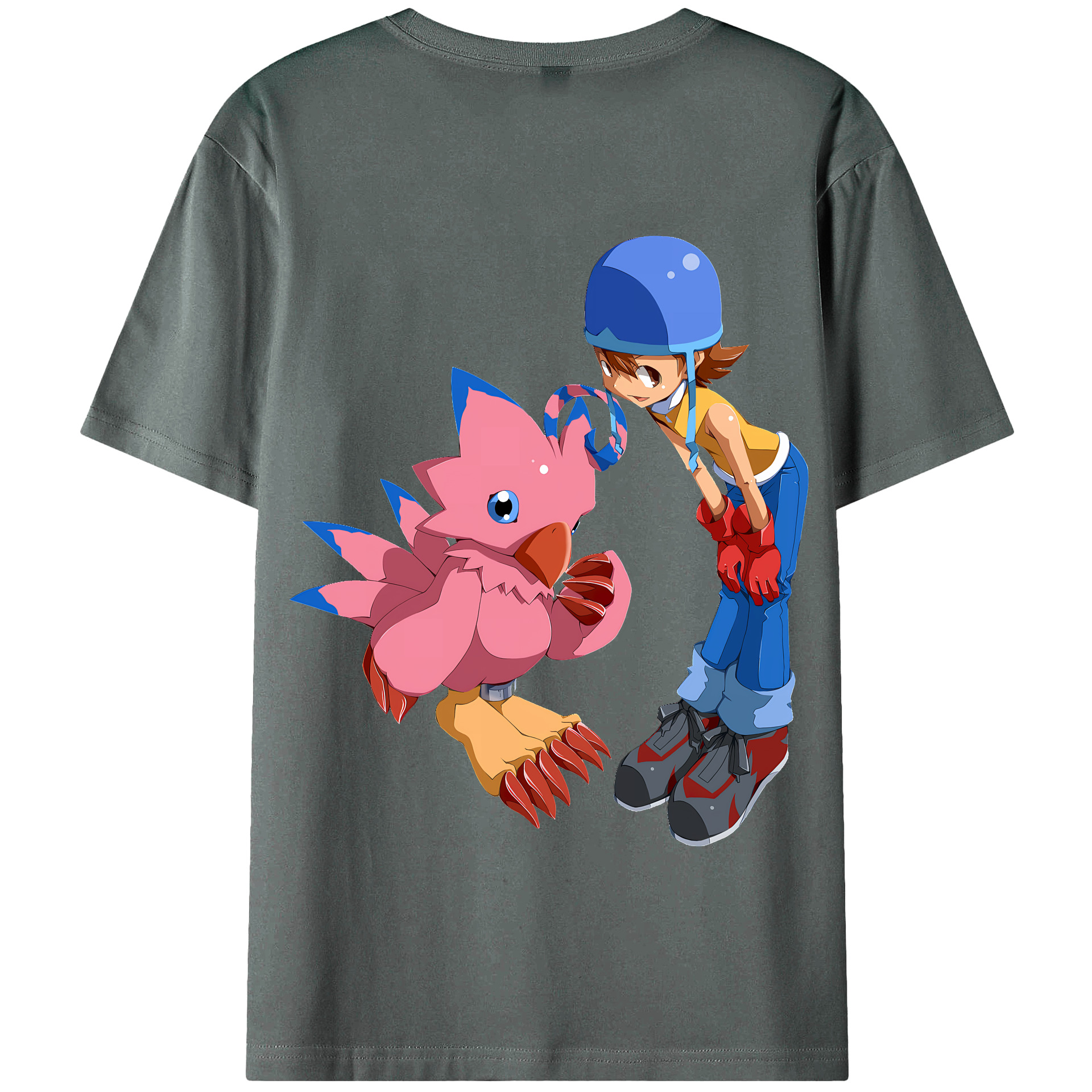 （画像用） Digimon デジタルモンスター/デジモン 綿100％半袖Tシャツ（背面プリント）